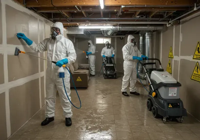 Basement Moisture Removal and Structural Drying process in Grandview Heights, OH